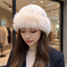 Load image into Gallery viewer, Fluffy Fur Bucket Hat Warm Winter Hat Thicken Fisherman Hat Panama Cap Chrismas Gifts