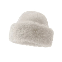 Load image into Gallery viewer, Fluffy Fur Bucket Hat Warm Winter Hat Thicken Fisherman Hat Panama Cap Chrismas Gifts