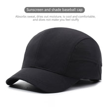 Load image into Gallery viewer, Retro Short-brimmed Solid Color Baseball Cap Outdoor Sports Hat Quick Dry Hat Adjustable Buckle