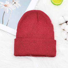 Load image into Gallery viewer, Autumn Winter Retro Solid Color Knitted Hat Bob Hat Soft Warm Knitted Cap Men Women Winter Wind Protection Warm Hat