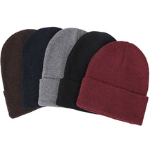 Load image into Gallery viewer, Autumn Winter Retro Solid Color Knitted Hat Bob Hat Soft Warm Knitted Cap Men Women Winter Wind Protection Warm Hat