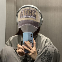Load image into Gallery viewer, Korean Version Pure Cotton Embroidered Retro Color Blocking Baseball Cap Fashion Shabby Denim Hat Men Women