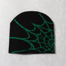 Load image into Gallery viewer, Y2K Knitted Hat Spider Web Jacquard Hat Outdoor Sports Fashion Hat Warm Hat Skullies Hat For Men Women