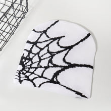 Load image into Gallery viewer, Y2K Knitted Hat Spider Web Jacquard Hat Outdoor Sports Fashion Hat Warm Hat Skullies Hat For Men Women