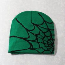 Load image into Gallery viewer, Y2K Knitted Hat Spider Web Jacquard Hat Outdoor Sports Fashion Hat Warm Hat Skullies Hat For Men Women