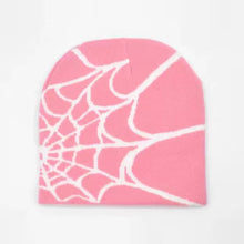 Load image into Gallery viewer, Y2K Knitted Hat Spider Web Jacquard Hat Outdoor Sports Fashion Hat Warm Hat Skullies Hat For Men Women