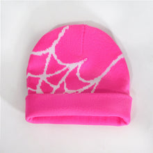 Load image into Gallery viewer, Y2K Knitted Hat Spider Web Jacquard Hat Outdoor Sports Fashion Hat Warm Hat Skullies Hat For Men Women