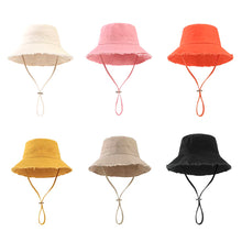 Load image into Gallery viewer, Solid Colored Fisherman Hat Foldable Casual Hat Outdoor Wide Brim Hat Travel Panama Hats Bucket Hat