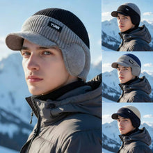Load image into Gallery viewer, Men Outdoor Activities Warm Hat Baseball Cap Ear Protecting Warm Knitted Cap Multicolored Woolen Cap