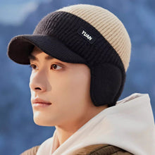 Load image into Gallery viewer, Men Outdoor Activities Warm Hat Baseball Cap Ear Protecting Warm Knitted Cap Multicolored Woolen Cap