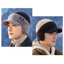 Load image into Gallery viewer, Men Outdoor Activities Warm Hat Baseball Cap Ear Protecting Warm Knitted Cap Multicolored Woolen Cap