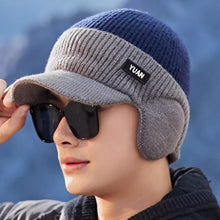 Load image into Gallery viewer, Men Outdoor Activities Warm Hat Baseball Cap Ear Protecting Warm Knitted Cap Multicolored Woolen Cap