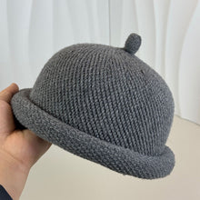 Load image into Gallery viewer, Autumn Winter Rolled-up Japanese Style Casual Hats Warm Domed Woolen Cap Knitted Melon Skin Hat Bucket Hat