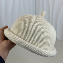 Load image into Gallery viewer, Autumn Winter Rolled-up Japanese Style Casual Hats Warm Domed Woolen Cap Knitted Melon Skin Hat Bucket Hat