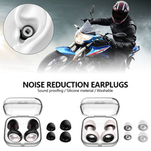 Load image into Gallery viewer, 2Pcs Motorcycle Sound Insulation Earplugs with Earcap Free Anti-noise Mute Earplugs Motorcycle Noise Reduction Earplugs Sleep Earplugs