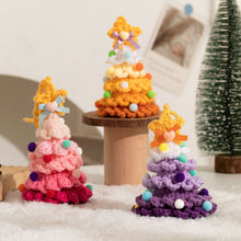 Load image into Gallery viewer, Knitted Christmas Tree with Jingle Bell Christmas Bell Hanging Decoration Wool Crochet Christmas Tree Hanging Pendant for Christmas Party