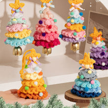 Load image into Gallery viewer, Knitted Christmas Tree with Jingle Bell Christmas Bell Hanging Decoration Wool Crochet Christmas Tree Hanging Pendant for Christmas Party