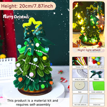 Load image into Gallery viewer, 18/20cm DIY Twist Stick Christmas Tree Mini DIY Tree Kit Twisted Xmas Tree Ornaments Table Top Figurine for Home Party Wedding Decor