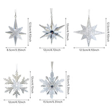 Load image into Gallery viewer, Crystal Christmas Tree Pendant Xmas Transparent Ice Hanging Snowflake Natal Ornament New Year Home Windown Decoration