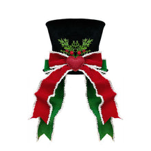 Load image into Gallery viewer, Christmas Party Decor Hat Festive Tree Topper Accessory Festive Christmas Tree Topper Hats Velvet with Bow for Home