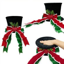 Load image into Gallery viewer, Christmas Party Decor Hat Festive Tree Topper Accessory Festive Christmas Tree Topper Hats Velvet with Bow for Home