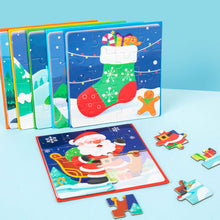 Load image into Gallery viewer, Christmas Magnetic Puzzle for Kids Game Early Learning Education Toys Santa Snowman Puzzle for Kids Xmas Stocking Stuffer Gift Bag Filler