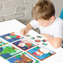 Load image into Gallery viewer, Christmas Magnetic Puzzle for Kids Game Early Learning Education Toys Santa Snowman Puzzle for Kids Xmas Stocking Stuffer Gift Bag Filler