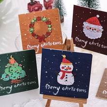 Load image into Gallery viewer, 6pcs Christmas Greeting Card Folding Gift Card With Envelopes And Stickers Xmas Blessing Card New Year Party Invitation Cards