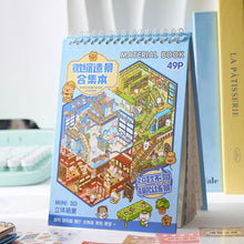 Load image into Gallery viewer, 20Pcs 20in1 Cartoon Landscape Sticker Book DIY 3D Pocket Cabin Scene Stickers Gift for Kid Child