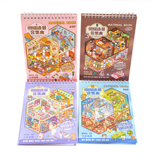 Load image into Gallery viewer, 20Pcs 20in1 Cartoon Landscape Sticker Book DIY 3D Pocket Cabin Scene Stickers Gift for Kid Child