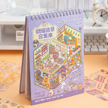 Load image into Gallery viewer, 20Pcs 20in1 Cartoon Landscape Sticker Book DIY 3D Pocket Cabin Scene Stickers Gift for Kid Child
