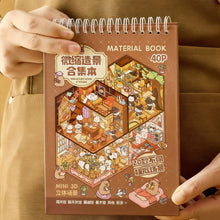 Load image into Gallery viewer, 20Pcs 20in1 Cartoon Landscape Sticker Book DIY 3D Pocket Cabin Scene Stickers Gift for Kid Child