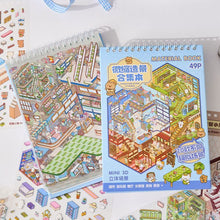 Load image into Gallery viewer, 20Pcs 20in1 Cartoon Landscape Sticker Book DIY 3D Pocket Cabin Scene Stickers Gift for Kid Child