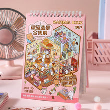 Load image into Gallery viewer, 20Pcs 20in1 Cartoon Landscape Sticker Book DIY 3D Pocket Cabin Scene Stickers Gift for Kid Child