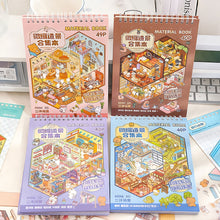 Load image into Gallery viewer, 20Pcs 20in1 Cartoon Landscape Sticker Book DIY 3D Pocket Cabin Scene Stickers Gift for Kid Child