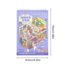 Load image into Gallery viewer, 20Pcs 20in1 Cartoon Landscape Sticker Book DIY 3D Pocket Cabin Scene Stickers Gift for Kid Child