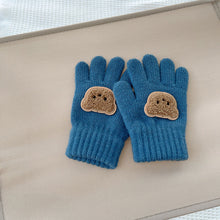 Load image into Gallery viewer, 3-7Y Baby Cartoon Bear Mittens Winter Warm Kids Girl Solid Doll Gloves Knitted Children Toddler Thick Teething Mitten