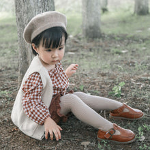 Load image into Gallery viewer, 1 Pcs Girls Pantyhose Kids Knitted Leggings Tights Stretchy Vertical Stripe Solid Color Baby Toddler Long Socks