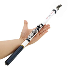Load image into Gallery viewer, 1.8-3M Telescopic Fiberglass Rock Fishing Rod Portable Ultralight Spinning Rod for Bass and Carp
