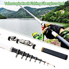 Load image into Gallery viewer, 1.8-3M Telescopic Fiberglass Rock Fishing Rod Portable Ultralight Spinning Rod for Bass and Carp