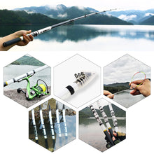 Load image into Gallery viewer, 1.8-3M Telescopic Fiberglass Rock Fishing Rod Portable Ultralight Spinning Rod for Bass and Carp