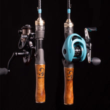 Load image into Gallery viewer, 1.37/1.5M Carbon Wood Baitcasting Rod UL Ultra-Light Action Lure Rod for Creek and Minnow Fishing
