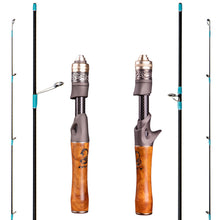 Load image into Gallery viewer, 1.37/1.5M Carbon Wood Baitcasting Rod UL Ultra-Light Action Lure Rod for Creek and Minnow Fishing