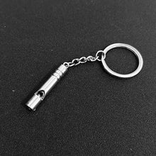 Load image into Gallery viewer, Outdoor Camping Hiking Survival Whistle with Necklace/Keychain Fashion Zinc Alloy Whistle Pendant