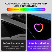 Load image into Gallery viewer, 1/2Pcs Car Window LED Heart-shaped Ambient Light Neon Light USB Powered Car Window Neon Light Decorative Lamps