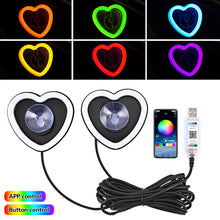 Load image into Gallery viewer, 1/2Pcs Car Window LED Heart-shaped Ambient Light Neon Light USB Powered Car Window Neon Light Decorative Lamps