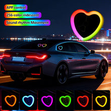 Load image into Gallery viewer, 1/2Pcs Car Window LED Heart-shaped Ambient Light Neon Light USB Powered Car Window Neon Light Decorative Lamps