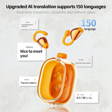 Load image into Gallery viewer, Bluetooth Earbuds with Rotating Charging Case Clip-On AI Translation HD Call Sports Earphones-JM47
