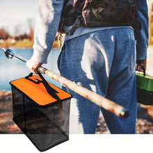 Load image into Gallery viewer, Foldable Floating Fish Keep Basket Portable Hanging-Coated Quick-Dry Mesh Storage Bag for Sea Fishing and Rock Fishing Fishing Equipment