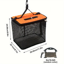 Load image into Gallery viewer, Foldable Floating Fish Keep Basket Portable Hanging-Coated Quick-Dry Mesh Storage Bag for Sea Fishing and Rock Fishing Fishing Equipment
